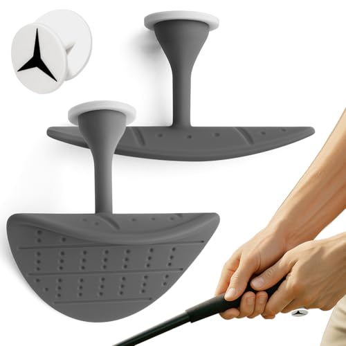 2 Pack Golf Grip Trainer Aid Golf Swing Training Accessories Correction Pad for Indoor/Outdoor Practice Improve Posture & Accuracy (Gray)