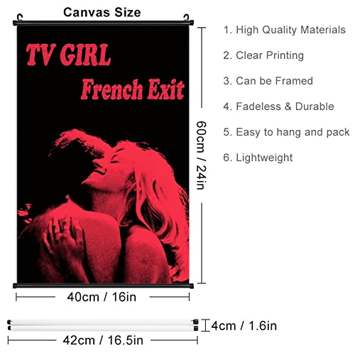 French Scroll Art Exit Canvas Art Poster Art Wall Decor Tapestry Movie Posters Hanging In Family Room Dormitory Office Cafe Bar Girl Painting Tv #TOP1