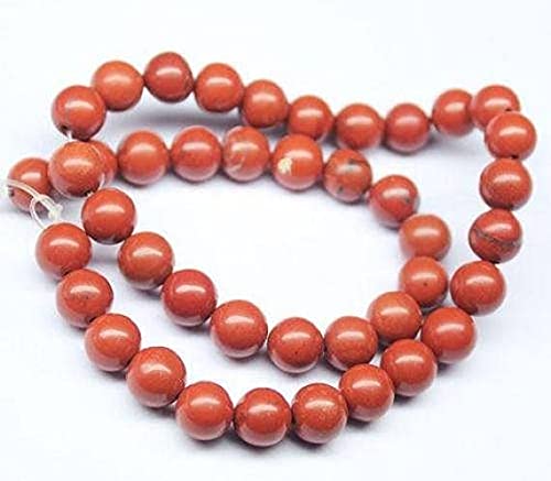 Jaspe rouge naturel en perles rondes polies de 8mm pour des bijoux haut de gamme uniques