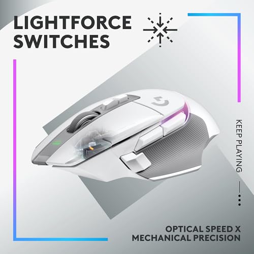 Image of Logitech G502 X Plus Lightspeed Wireless Gaming Mouse + Powerplay 2 Wireless Charging Mouse Pad Bundle - White