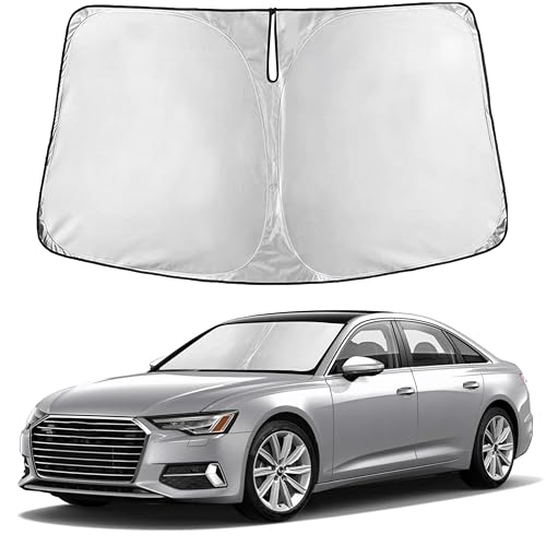 Image of EcoNour Windshield Sunshade Compatible for Audi A6 1995-2017 2018 2019, Sun Visor for Front Windshield & Window Sun Shade Cover, UV Heat Blocker & Protector, Car Accessories