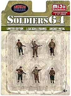 American Diorama Soldiers 1:64 Metal Figures Set AD-76502MJ (6 Fi...