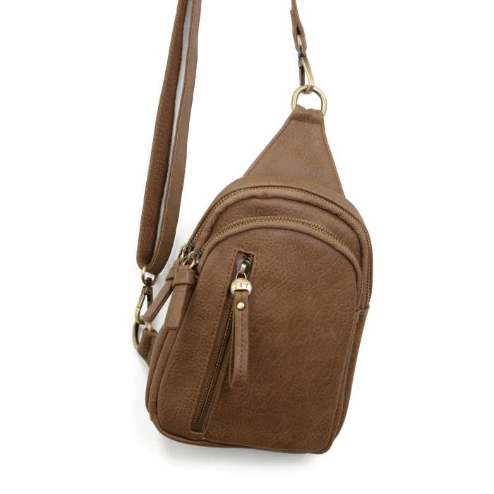 Image of Joy Susan Skyler Sling Bag: Vegan Leather, Zippered Closure, Brass Plated Hardware