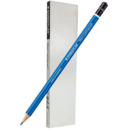 STAEDTLER Mars Lumograph H Graphite Art Drawing Pencil 6 Pencils