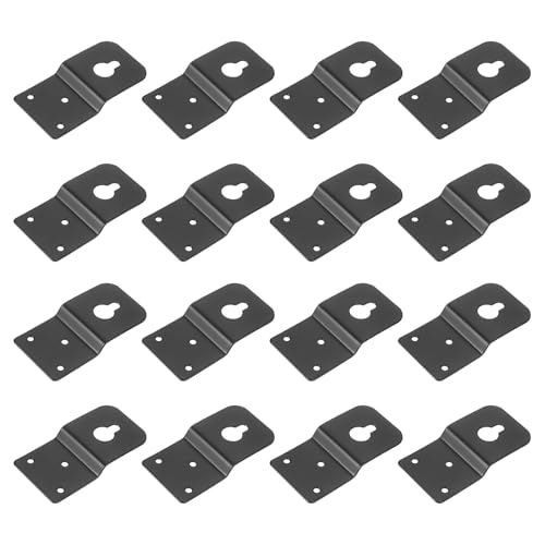 Ganchos de ojo de cerradura de 3.11x1.61 pulgadas para colgar altavoces y marcos, 16 uds