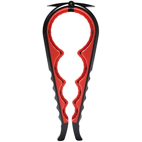 Jar Opener Can Opener Bottle Opener for Senior, Arthritis Hands and Anyone with Low Strength, Arthritis Jar Opener Get Lids Off Easily(Black and Red) Cover
