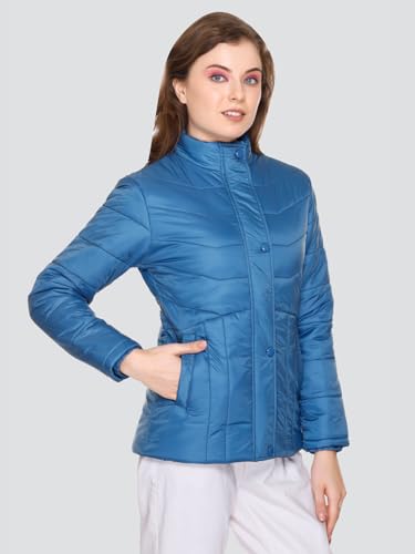 Image of RARE TIMES Women's Stylish Solid Full Sleeves Jacket | Winter Wear Quilted Jacket for Travelling | Regulaer Fit Puffer Jacket For Women