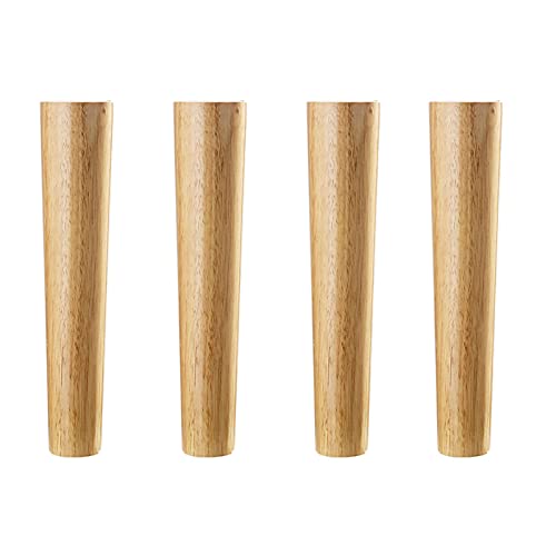 Patas De Mesa, Patas De Muebles De Madera, Redondo Cónico, Patas De Muebles De Repuesto con Placa...