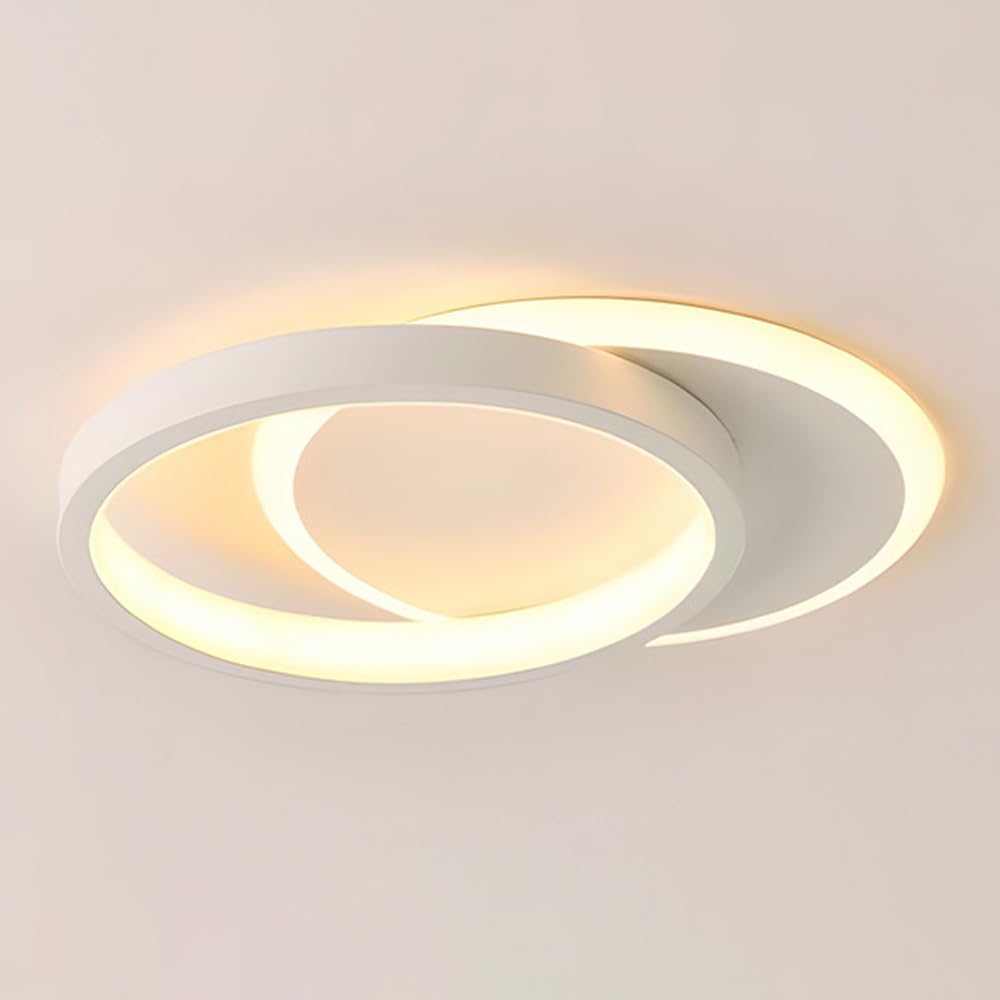 Akrylowa Sufitowa Led Kwadratowa, 23 W Okrągła Sufitowa Do Korytarza, 3 Tryby Kolorów, Lampy Sufitowe Do Sypialni I Ganku, Biała, Półpłaska Oprawa Sufitowa/Okrągły