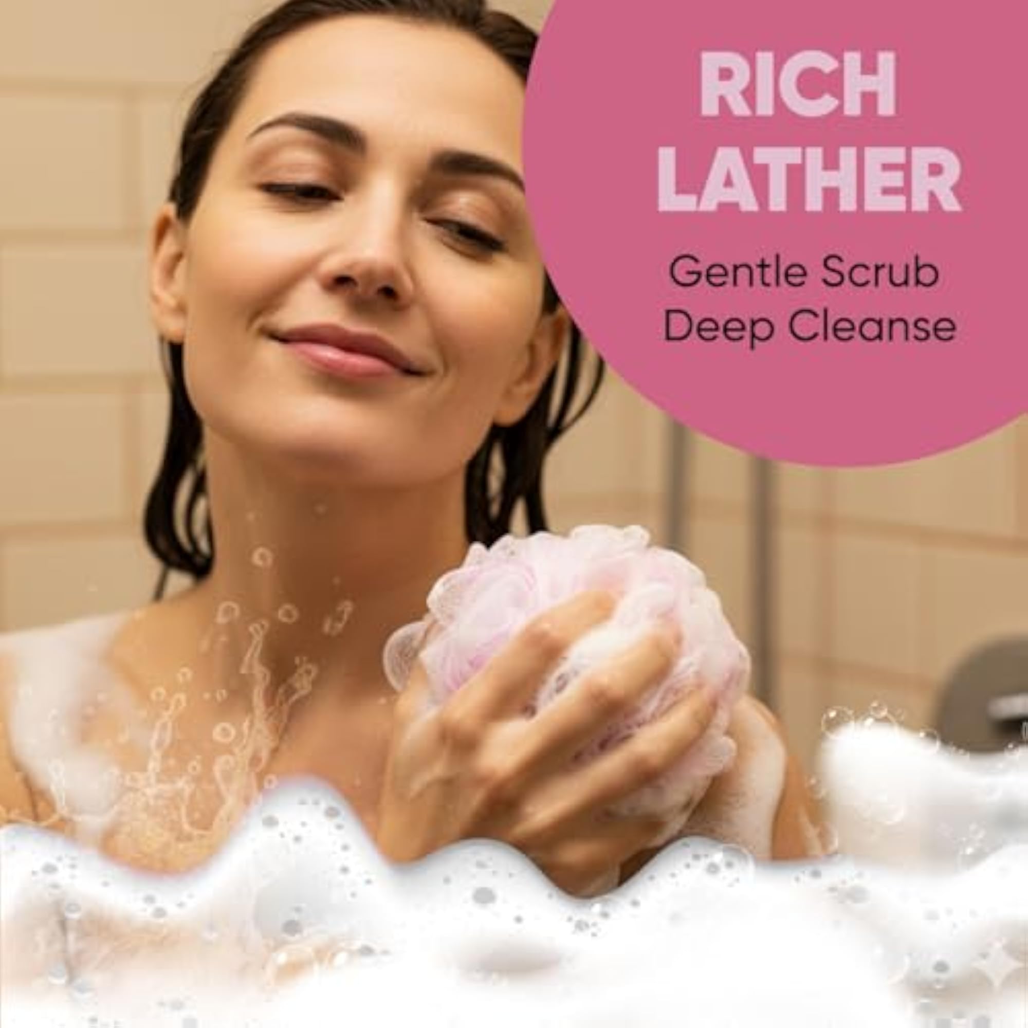 Everyday Bath Sponge & Body Scrubber for Gentle Cleansing