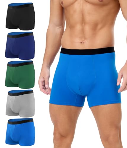 FORVEVO Calzoncillos para hombre, 150 ml, pantalones cortos de incontinencia de algodón absorbentes, reutilizables, lavables, a prueba de fugas, 5 unidades (multicolor02, M)