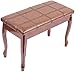 Duet Piano ławka z magazynowym drewnianym fortepianowym stołkiem ławki z miękką poduszką dla domów Kościoły Szkoły, 76 x 35 x 49 cm (Color : Teakwood Brown, Size : A)