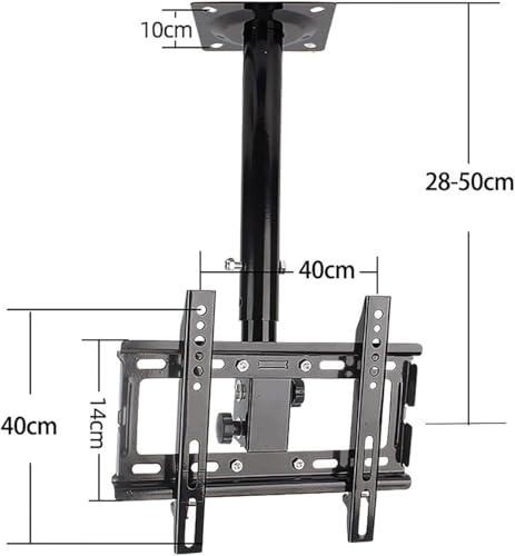 Support TV plafond voûté LNNW réglable pour corriger les angles et les reflets