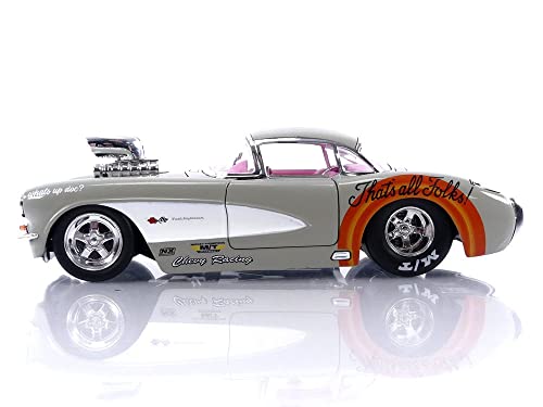 Jada Looney Tunes 1:24 Chevrolet Corvette 1957 y Figura Bugs Bunny miniatura 2