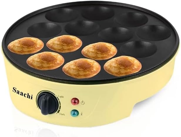 Saachi 14 Pits Mini Pancake Maker NL-PM-1567-YW (Yellow)
