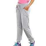 Champion Women's Jersey Pocket Pants, Oxford Grey, L