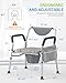 Hybodies Heavy Duty Bariatric Commode, 4-in-1 Portable Bedside Commode or Over-Toilet Chair, Extra-Wide | Adjustable Height | Easy to Clean, Handicap Commode Chair for Eldery, Disabled People