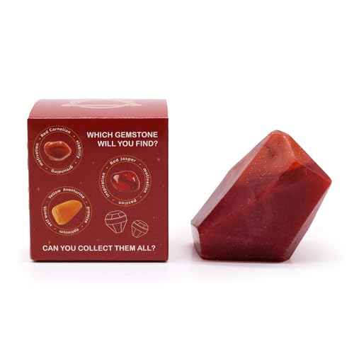 Jabón Elemental de Cristal Elemento Fuego - Jabón con Mineral en el Interior - HOSTENATURA