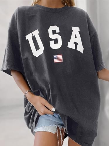 Image of Remidoo Oversized Graphic Tshirts for Women Casual Loose Fit Short Sleeve Tee