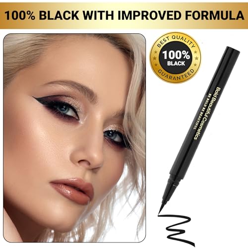 Delineador Líquido Waterproof Negro Bold Beautiful miniatura 4