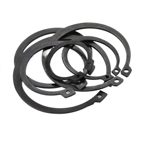 Lfang-�V�[�����b�V���[ M14 M15 M16 Black Carbon Steel Mn65 Washer C Type Snap Retaining Ring For 14mm 15mm 16mm Outside External Shaft C