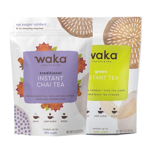Té instantáneo chai y té verde en polvo 4.5 oz miniatura 1