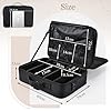 Make up Koffer Kosmetikkoffer Make up Tasche Groß Kosmetiktasche Schminktasche Schminkkoffer Make up Organizer Make up Bag Beauty Case Friseurtasche,Schwarz #4