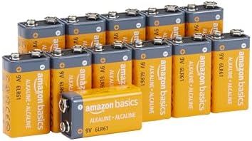 Amazon Basics 12-Pack 9V Alkaline Batteries, 5-Year Shelf Life – For Smoke/CO Detector, Electronics & Audio Amazon Basics 12-Pack 9V Alkaline Batteries, 5-Year Shelf Life – For Smoke/CO Detector, Electronics & Audio