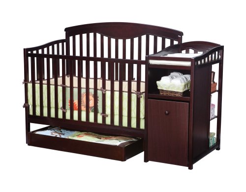 delta crib with changing table