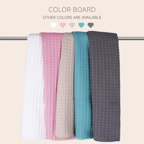 Oversize Bathroom Set- 35x70 Inches, 4-Piece Bath Towels Set (1 Bath Towel, 1 Hair Towel, 1 Hand Towel, 1 Washcloth), Microfiber Shower Towels Waffle Bathroom Towels Super Soft and Absorbent (Gray )