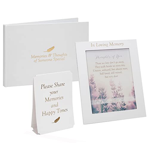 Book of Condolence with Memory Table Card Sign, Funeral Memory Book, Condolence Book, Memorial Guest Book