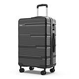 NUMADA - Maleta Mediana 4 Ruedas, 66x44x26cm, (60L) Upfly T10 24' ABS con Cierre de Combinación, Resistente, Ligera, Interior Compartimentado | Negro