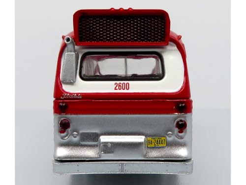 Iconic Replicas 53102 New Look Transit Bus Pittsburgh Area Transit Red and White Vintage Bus & Motorcoach Collection Limited Edition 1/87 (HO) Diecast Model 87-0601 by Iconic Replicas - Image 5