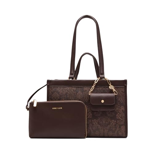 Bolso Tote Doble Asa Anne Klein Espresso miniatura 1