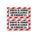 GRAPHICS & MORE Video & Audio Surveillance in Progress Sign - Alert Warning - Set of 2 - Window Business Stickers