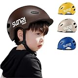 SUNRIMOON 自転車 ヘルメット 子供 バランスホイールヘルメット キッズ 耐衝撃 ヘルメット 自転車 小学生 取り出し可能 洗濯可能 女の子男の子兼用 超軽量 通学 通気 調整可能(3-14歳)CPSC安全規格&CE取得済み(EN1078)&GB取得済み (コーヒー)