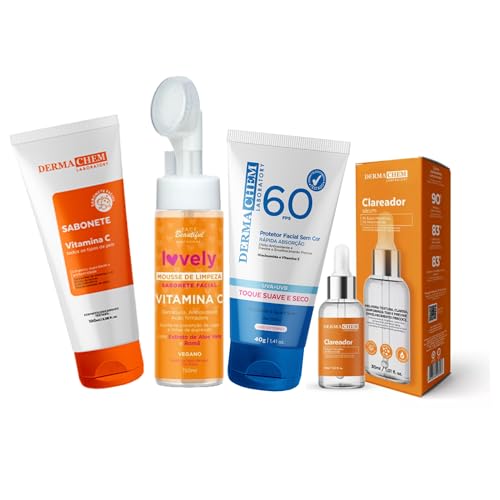 Kit Skincare Clareador Melasma Manchas Com Protetor Facial