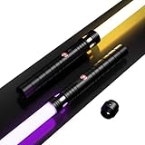 Lightsaber, Dueling Lightsabers 2 Pack - Metal Hilt Double Bladed RGB Lightsaber with 20 Gradient Colors 4 Modes 40-inBlades USB Rechargeable Adult Kids Toys for Halloween Christmas Birthday Gifts