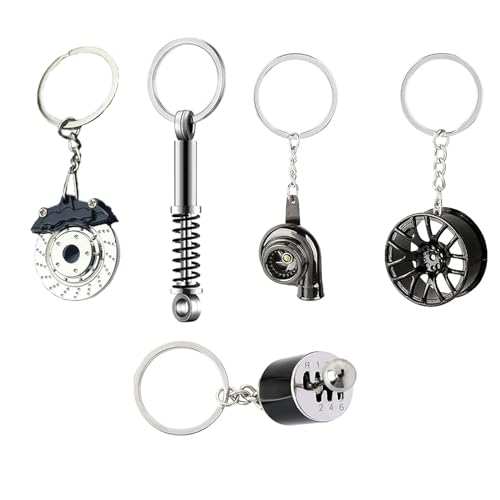 LightBeacon 5 Llaveros de Piezas de Coche, Llaveros de Metal