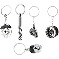 LightBeacon 5 Llaveros de Piezas de Coche, Llaveros de Metal