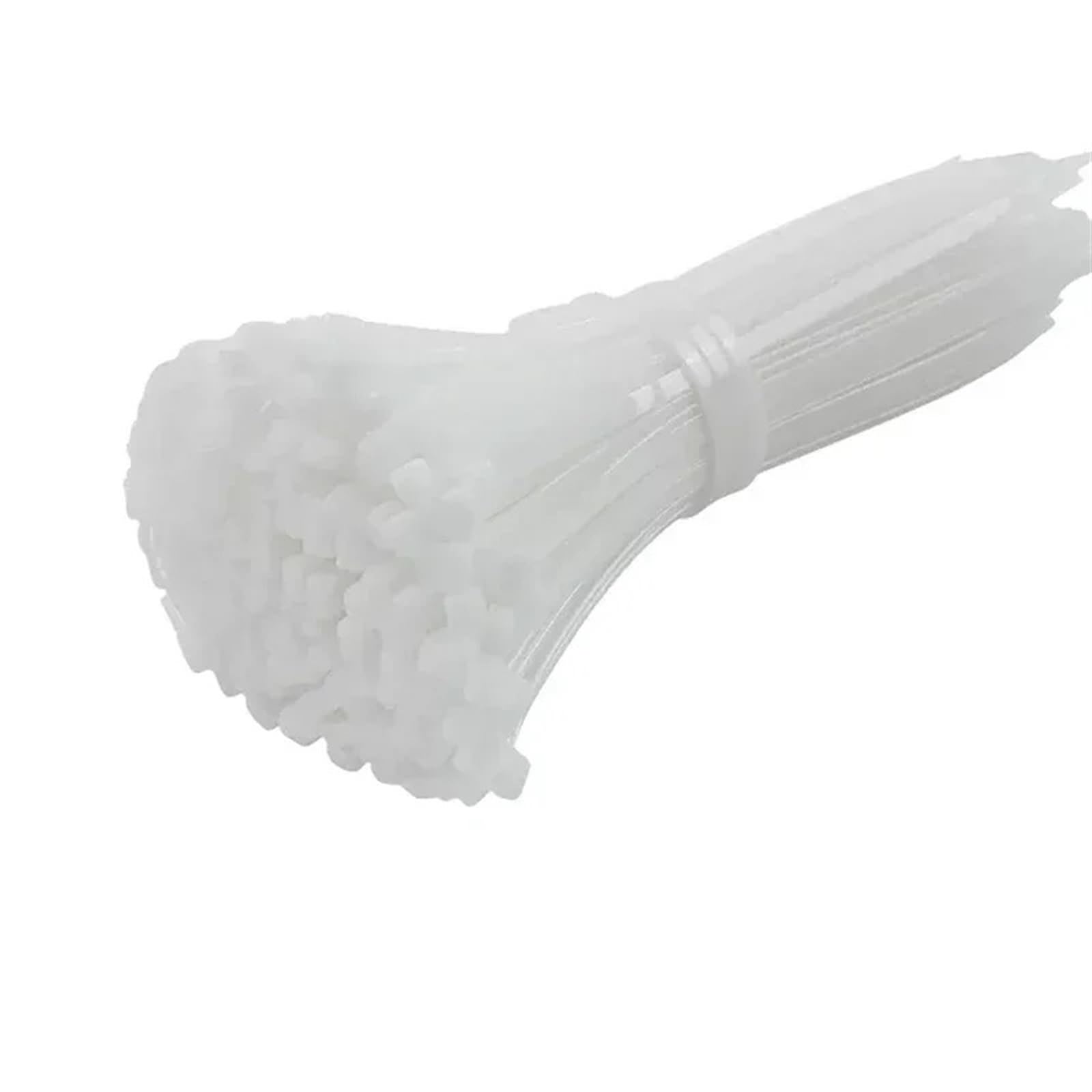 L6nqiag White-(3X100mm) Nylon Cable Ties Plastic Nylon Cable Tie Self-Locking Cord Ties Straps Fastening Loop Adjustable Wire Home Hardware Organizer(,100Pcs)