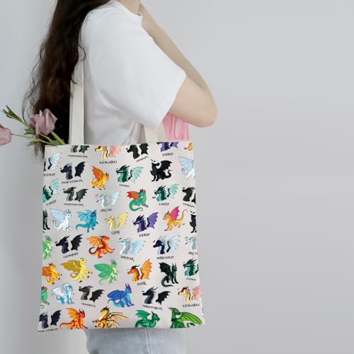 PXTIDY Dragon Dragonology Novel Gift Book of Dragon Tote Bag Fantasy Dragon Tribes Dragon Lovers Gift4