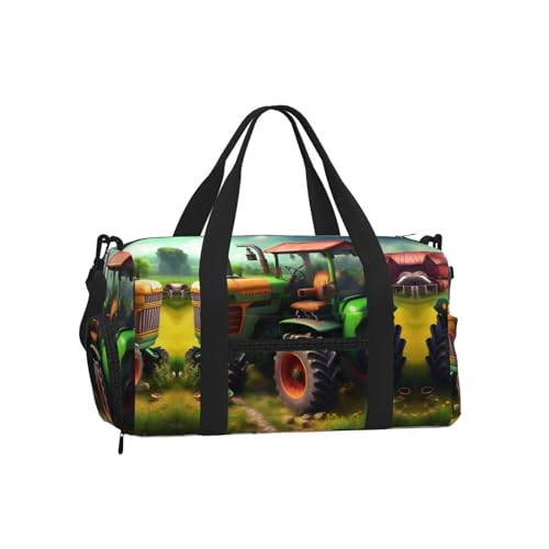 Bolsa cruzada de mano Fantasy Farm con original estampado de tractor