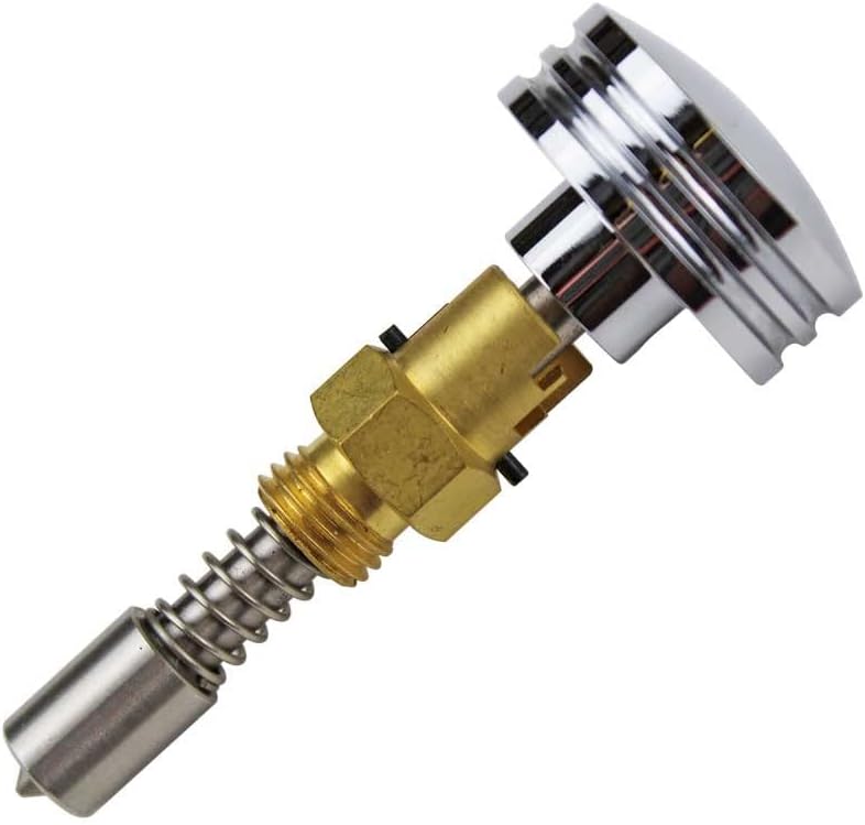 Chrome & Brass 3Position Carburetor Enrichment Knob