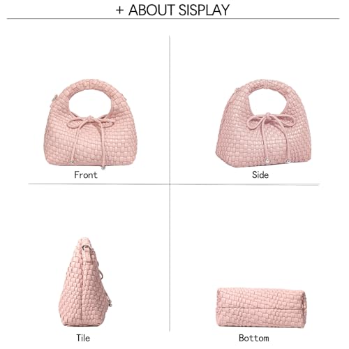 Image of JINMANXUE Fashion Mini Handbag For Women, Woven Tote Bucket Composite Bag Knitting Chain Bags, Crossbody Shoulder Purses