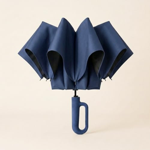 Image of Roughhouse UV Protection Travel Umbrella for Sun & Rain | Auto Open Close | Windproof Compact Folding Umbrella with FlexLoop Handle | Lightweight for Men, Women & Kids