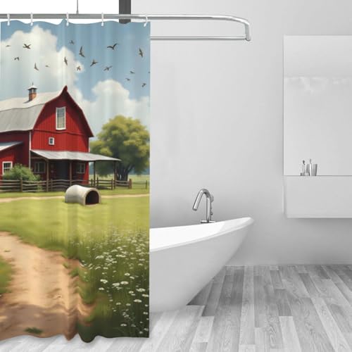 Rideau de douche maison de campagne 150x180 pour une salle de bain esprit cottage - 6