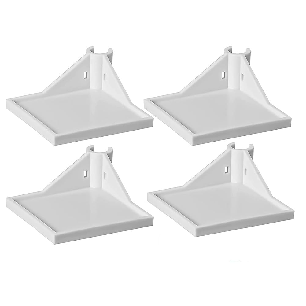 4 PCS Grow Tent Corner Shelf,16 mm Grow Tent Accessories,Grow Tent Shelves for Place The Hygrometer Camera White
