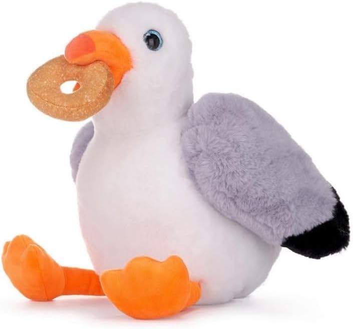 Steven the Seagull - 12 Inch Plush Toy With Doughnut, Super Soft Teddie (Seagull With Donut Only)
