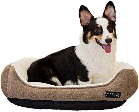 Durable Square Dog Bed - Machine Washable, Comfortable for Small & Medium Puppies